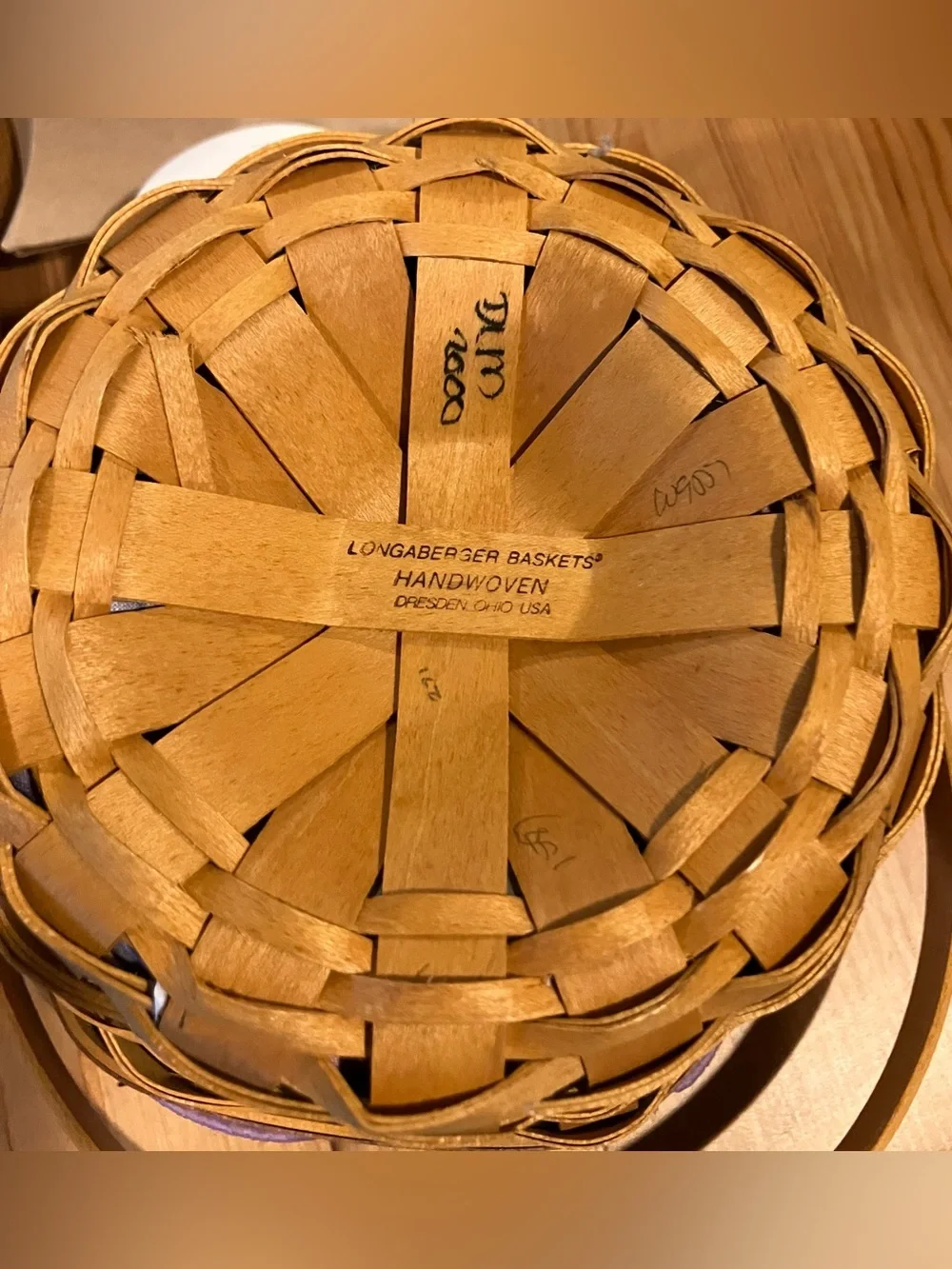 EUC Longaberger Woven Basket Lot of 11 items (see below description) make offer